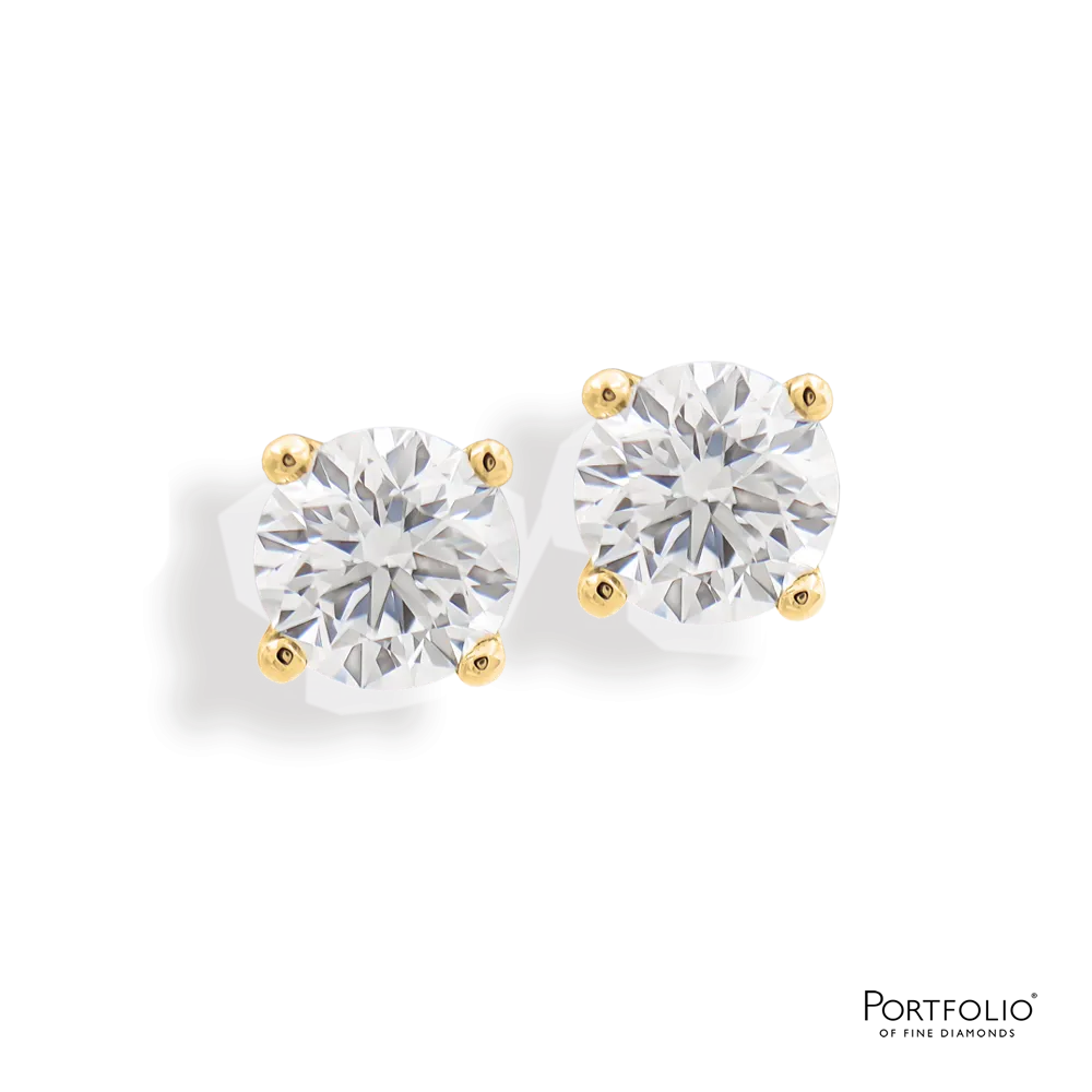 0.20ct Diamond Yellow Gold Earrings