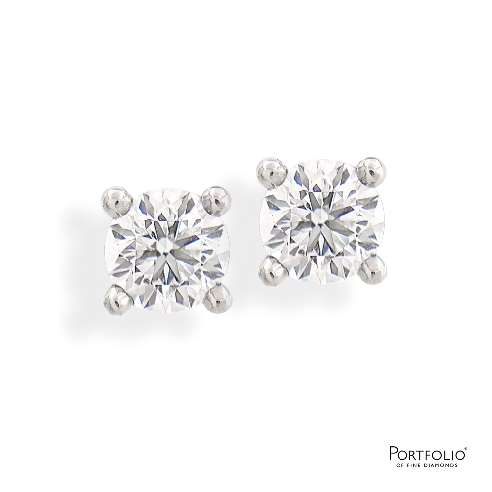 0.40ct E VS2 Diamond Platinum Earrings