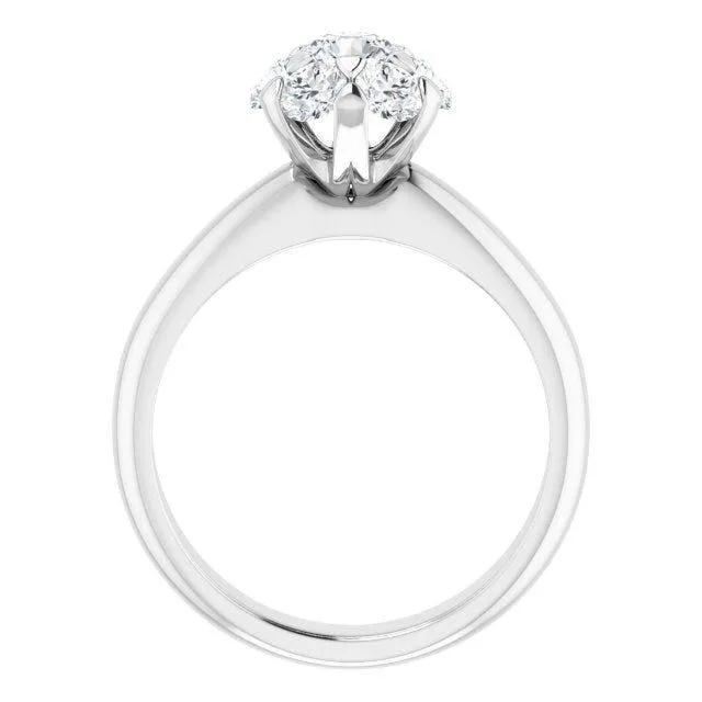 10K White Round Natural Diamond Natural Diamond