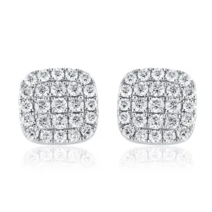 1.32 Carat Natural Diamond Fashion Earrings in 14k White Gold