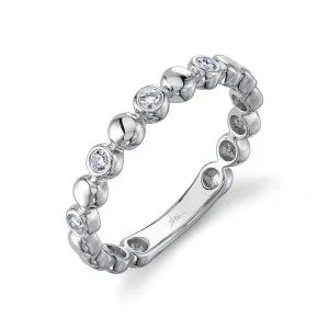 14K White Gold Bubble Stackable Diamond 0.12 Ct Band SC55022387