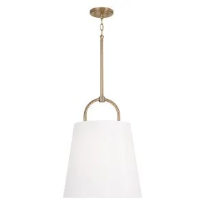 16" BRODY 1-LIGHT PENDANT, AGED BRASS