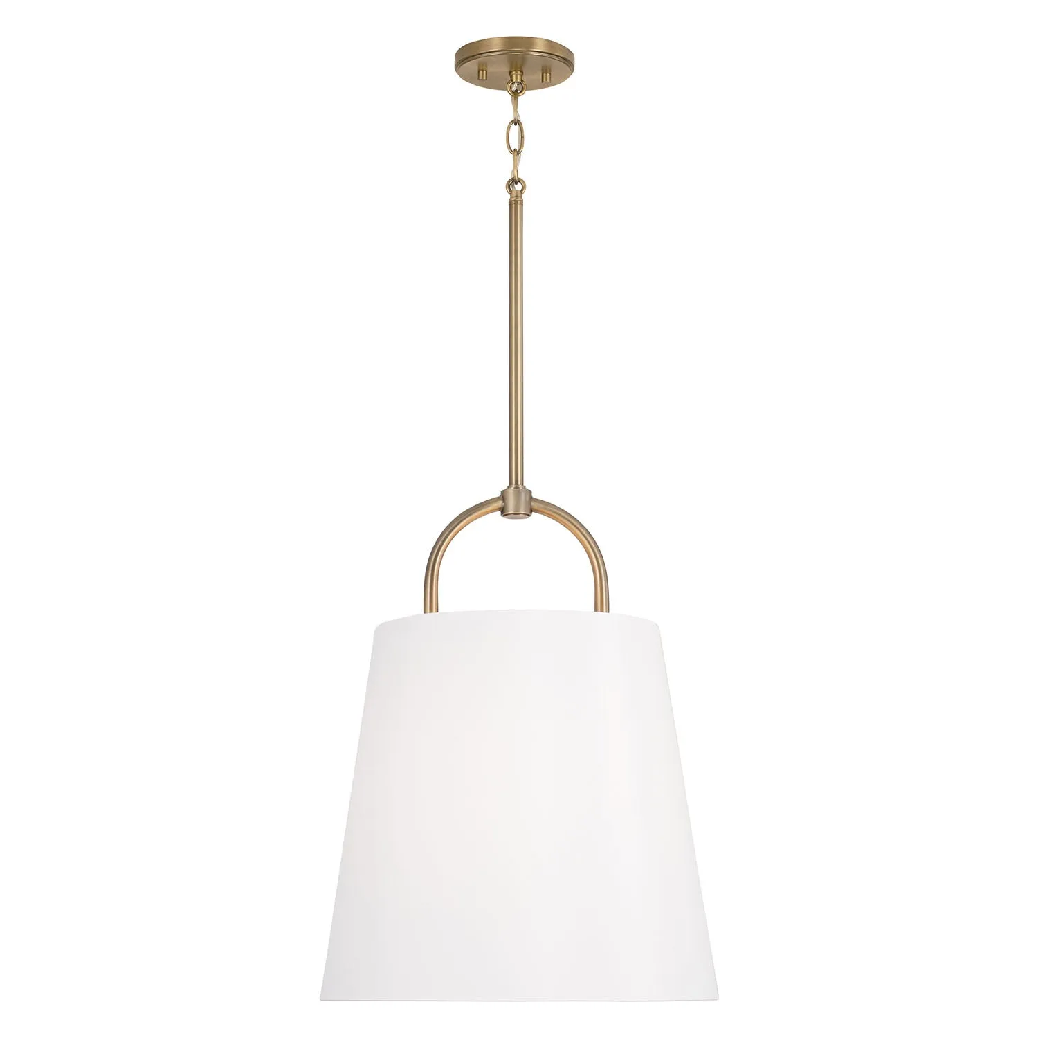 16" BRODY 1-LIGHT PENDANT, AGED BRASS