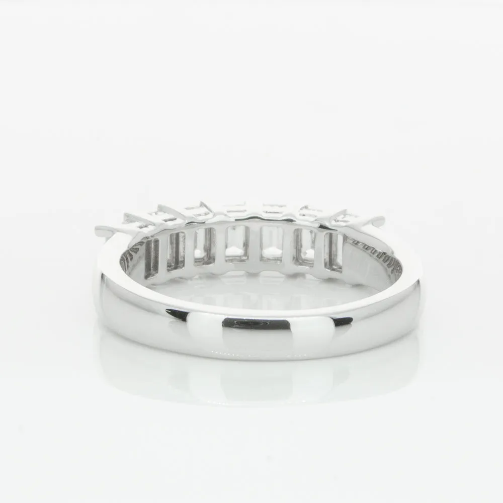 18ct White Gold 1.35ct Emerald Cut Diamond Asra Ring