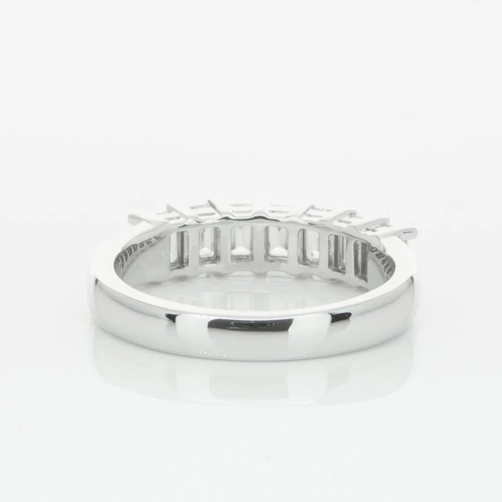 18ct White Gold 1.35ct Emerald Cut Diamond Asra Ring