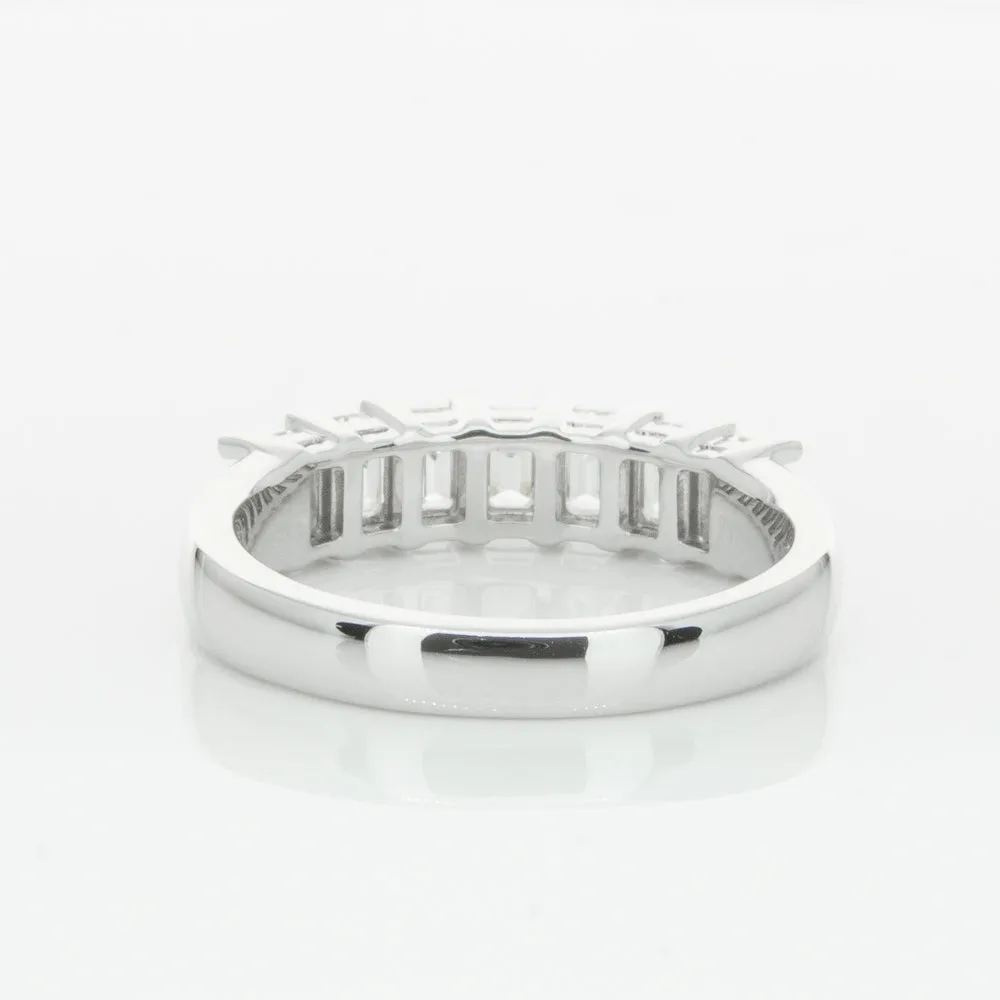 18ct White Gold 1.35ct Emerald Cut Diamond Asra Ring