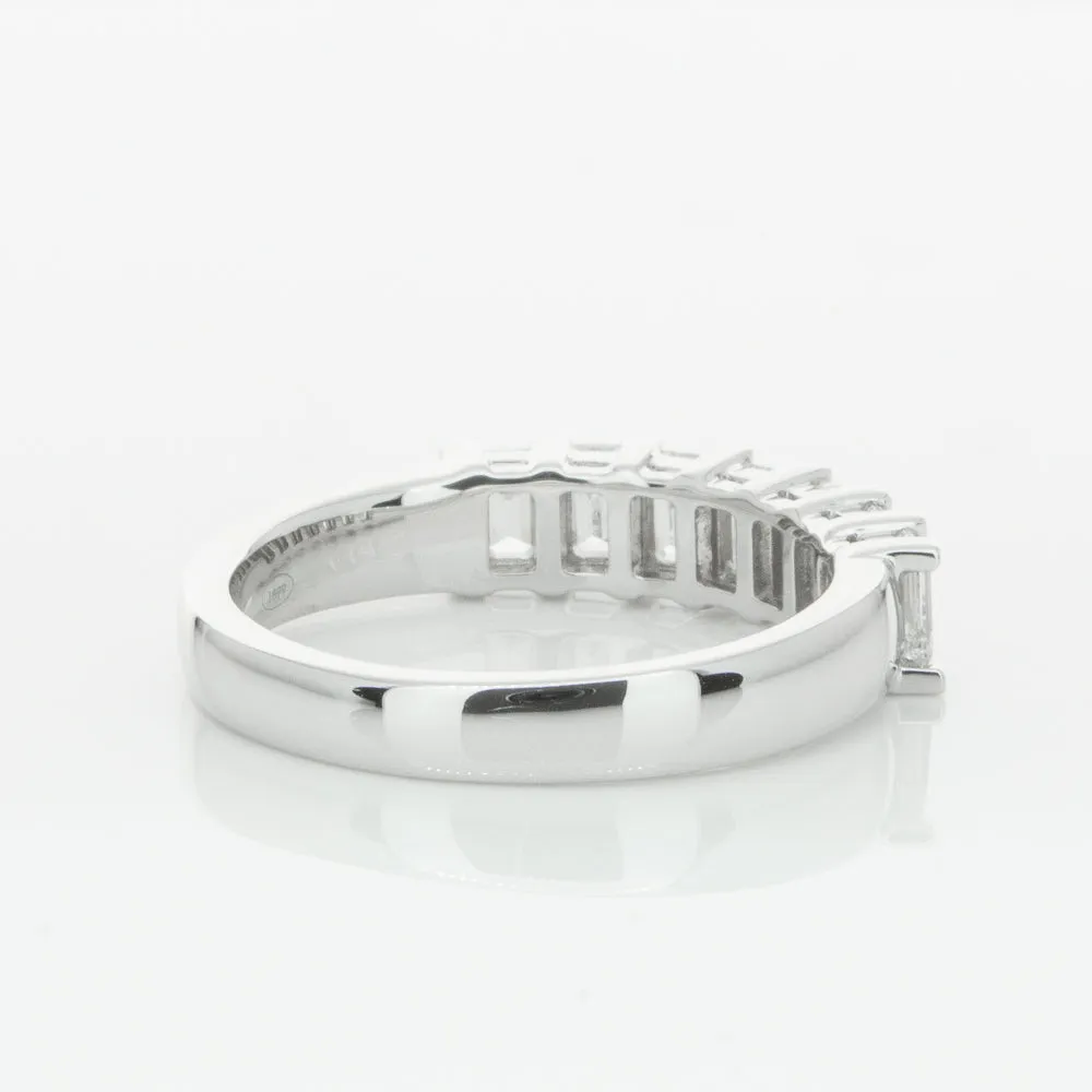 18ct White Gold 1.35ct Emerald Cut Diamond Asra Ring
