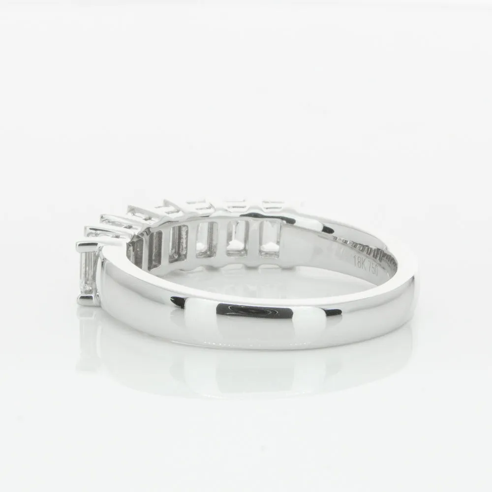 18ct White Gold 1.35ct Emerald Cut Diamond Asra Ring