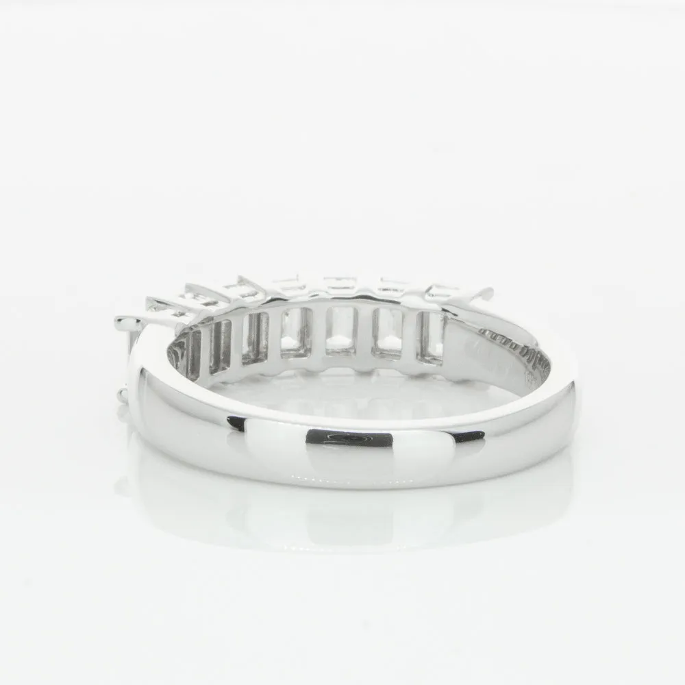 18ct White Gold 1.35ct Emerald Cut Diamond Asra Ring