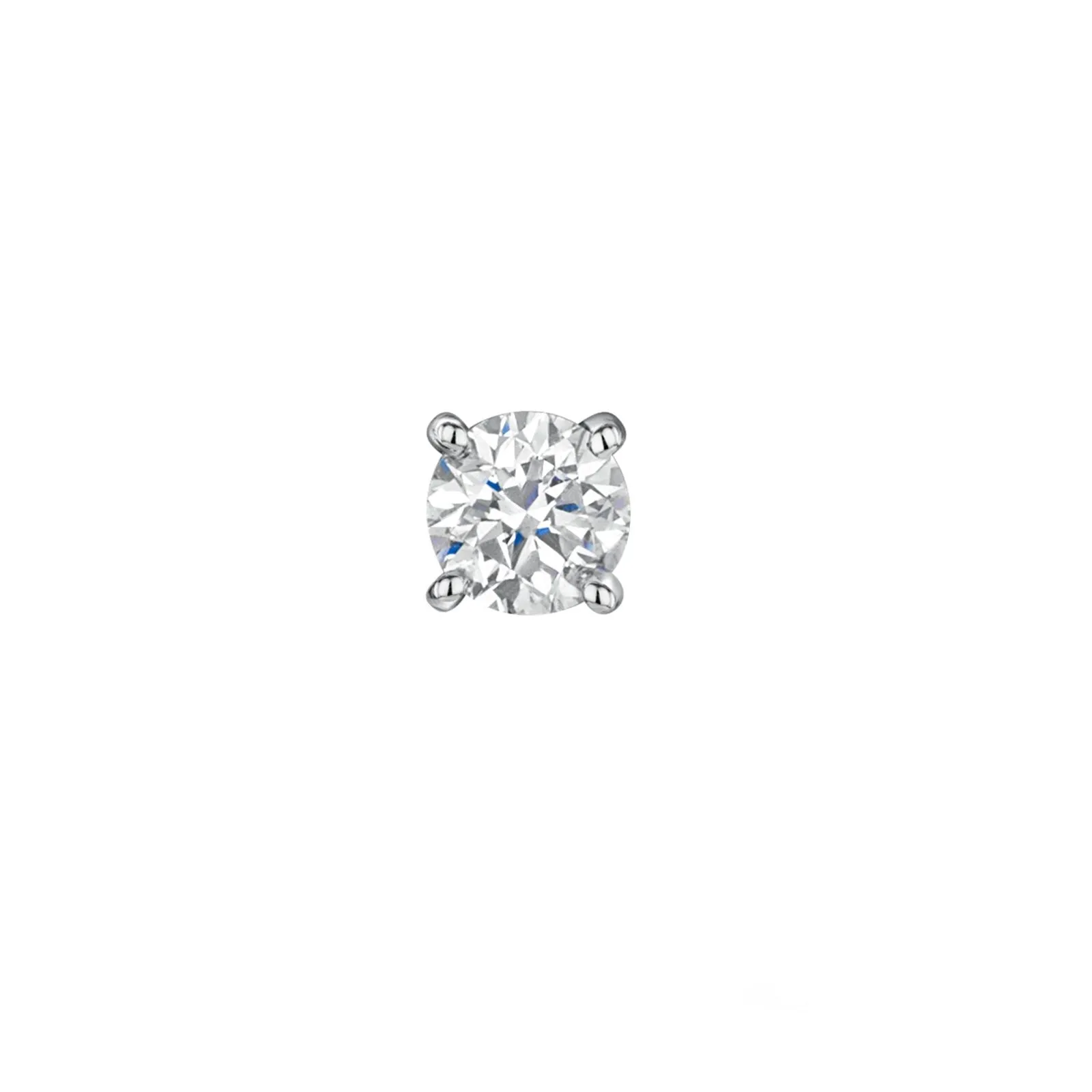 18ct White Gold Brilliant-Cut F/G Si Diamond Solitaire Earrings 0.70ct