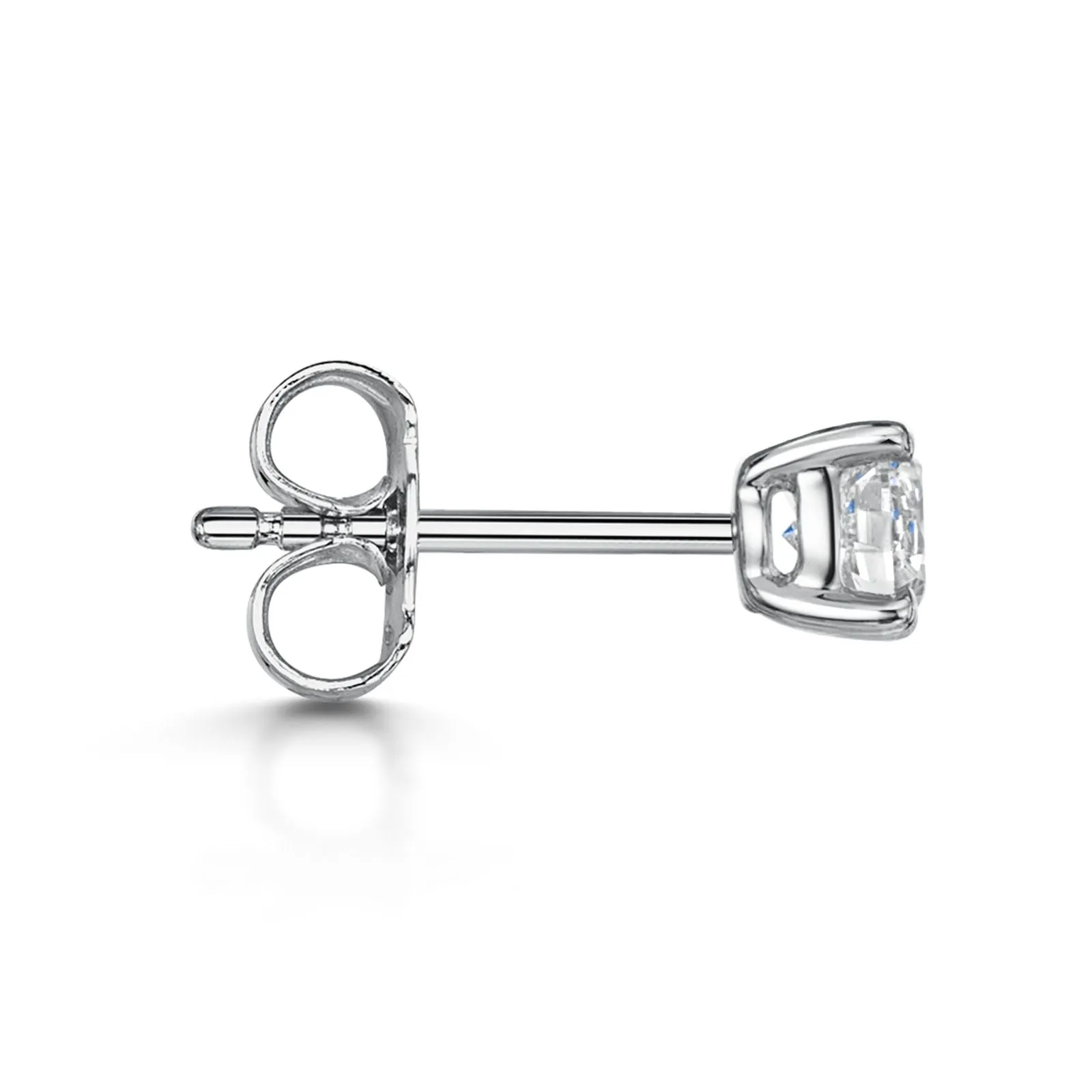 18ct White Gold Brilliant-Cut F/G Si Diamond Solitaire Earrings 0.70ct
