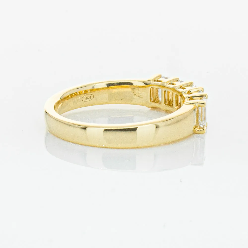 18ct Yellow Gold 1.02ct Emerald Cut Diamond Asra Ring