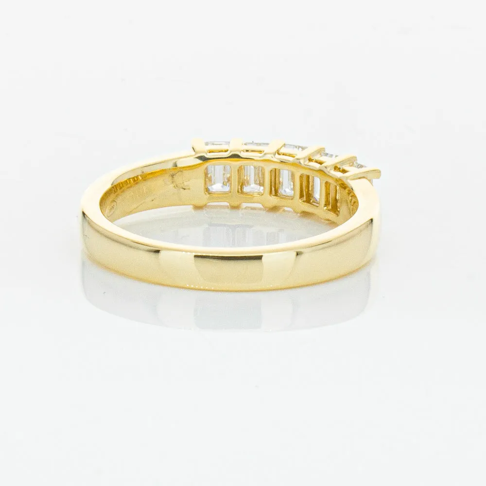 18ct Yellow Gold 1.02ct Emerald Cut Diamond Asra Ring