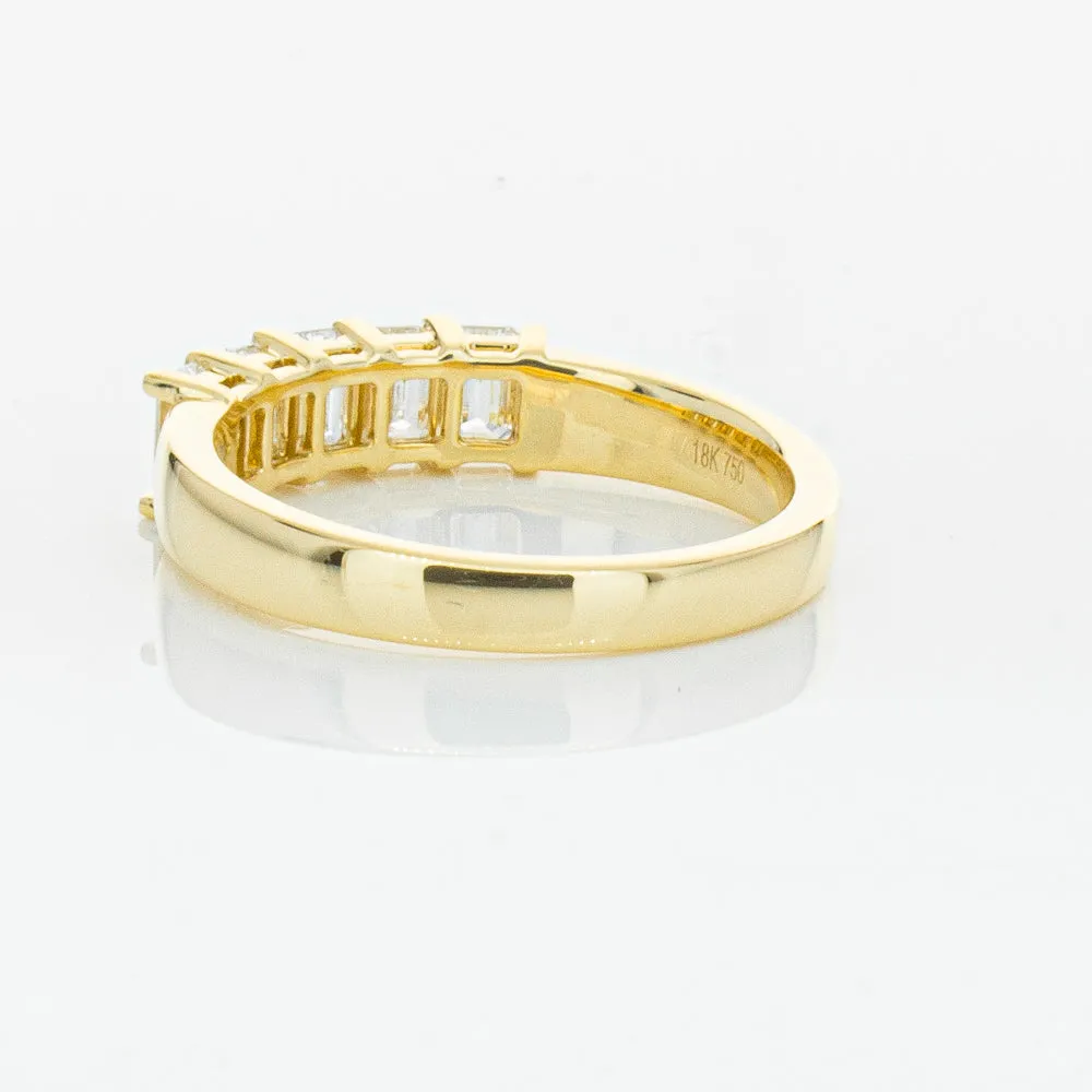 18ct Yellow Gold 1.02ct Emerald Cut Diamond Asra Ring