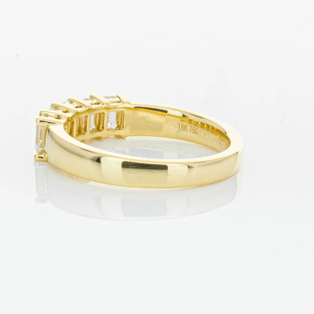 18ct Yellow Gold 1.02ct Emerald Cut Diamond Asra Ring