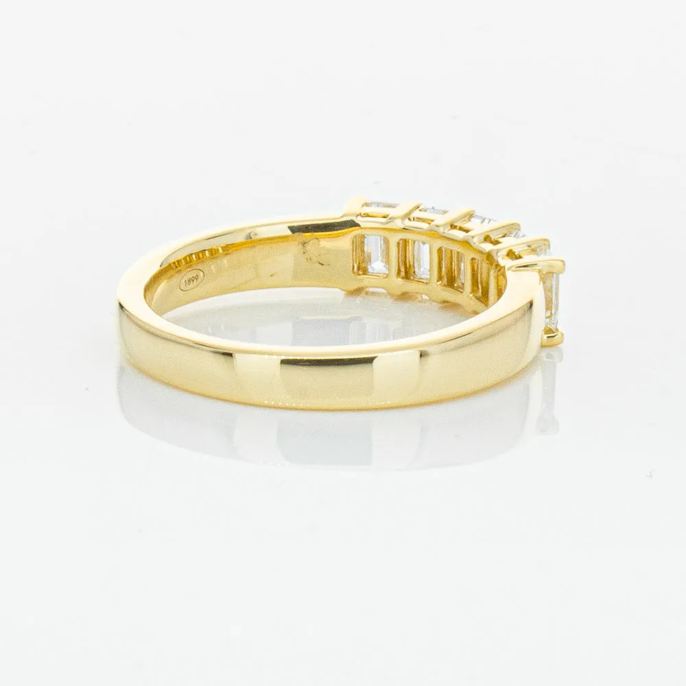 18ct Yellow Gold 1.02ct Emerald Cut Diamond Asra Ring