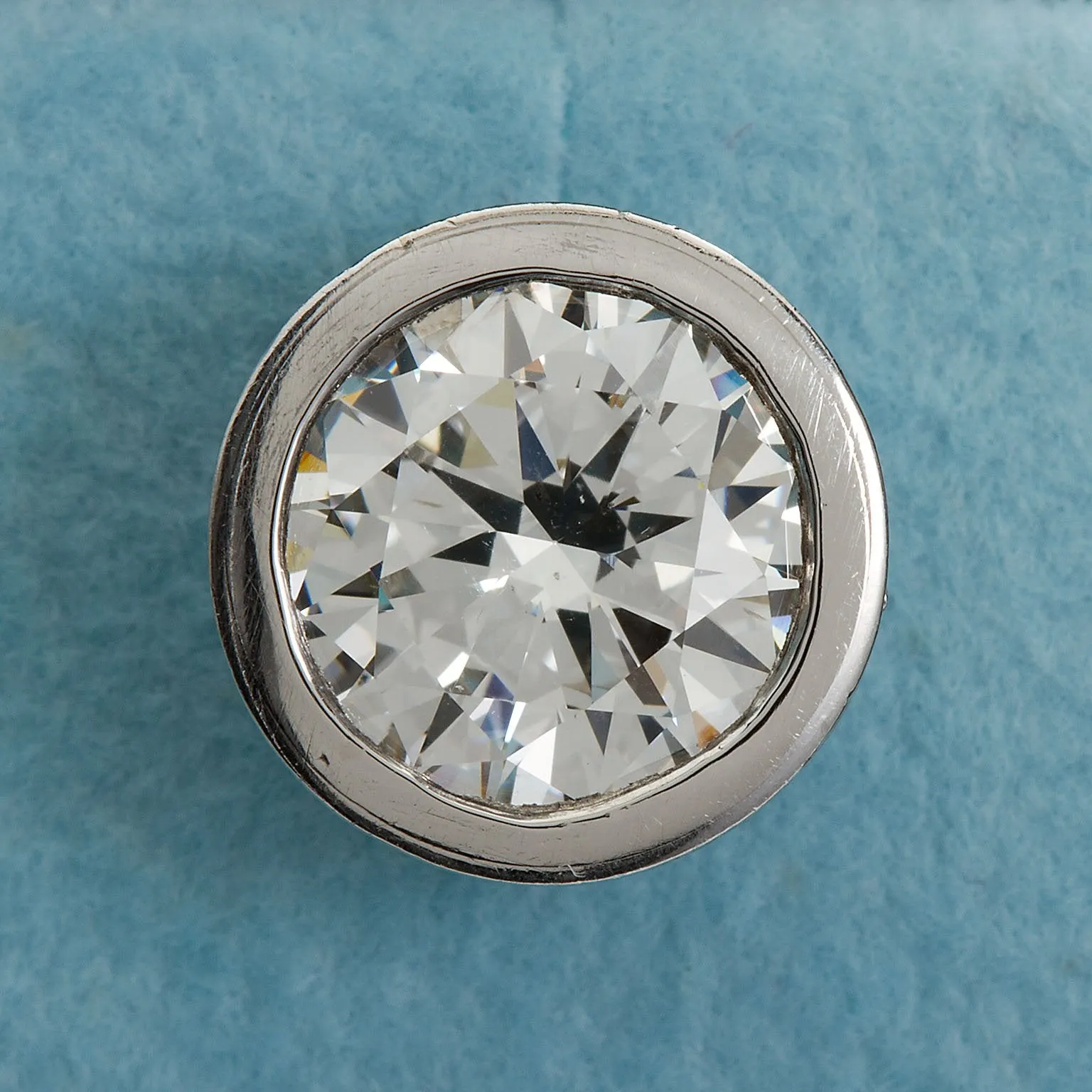 3.00 Carat GIA Certified Diamond Brushed Platinum Stud Earrings
