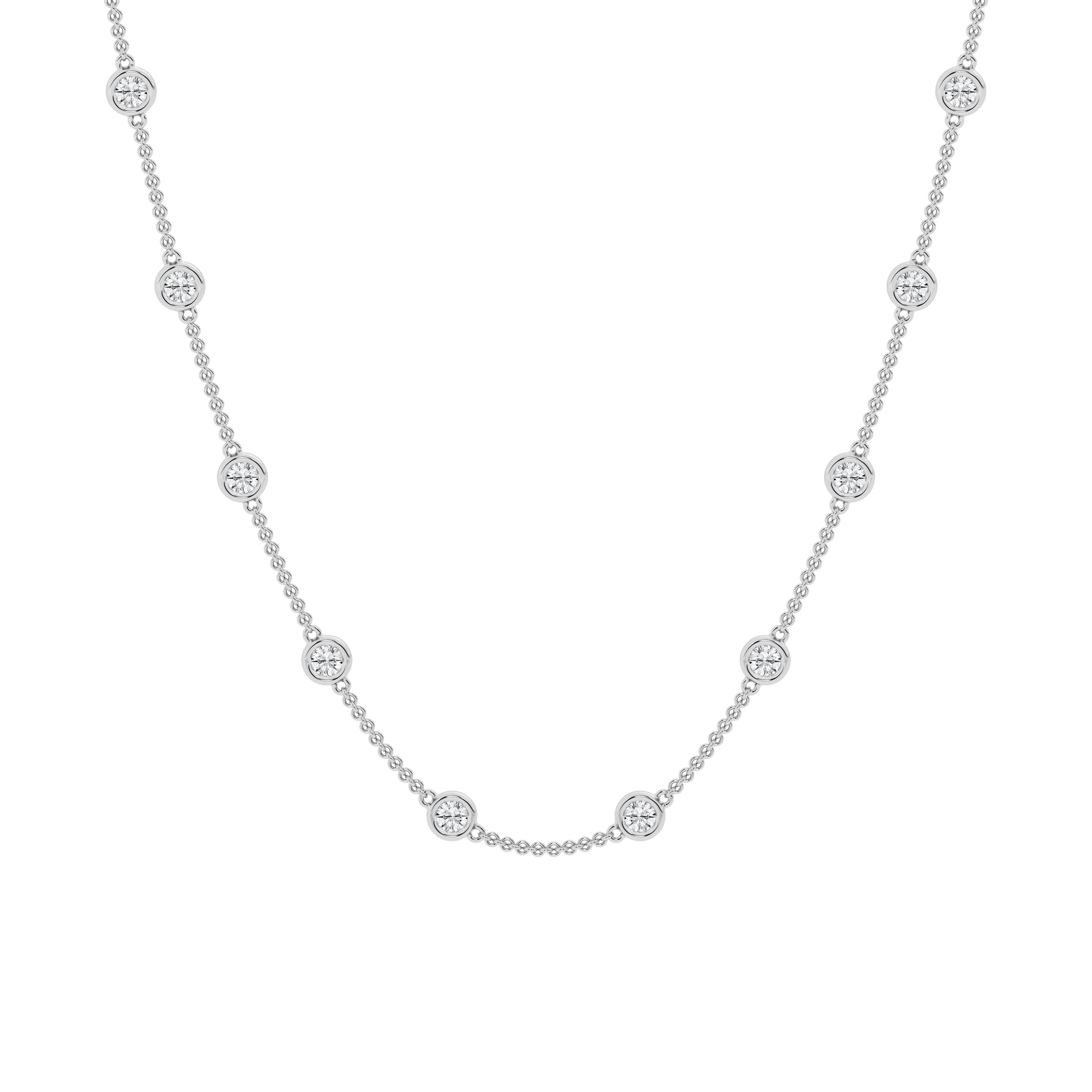 4.00 cttw Lab Diamond by the Yard Necklace set by Mercury Rings