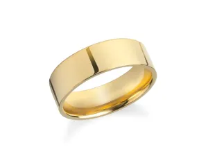 6mm Reflektor Flat 14 Karat Yellow Gold Band