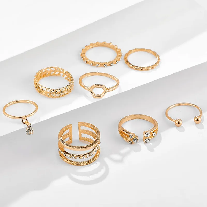 8pcs/sets Rings Sets