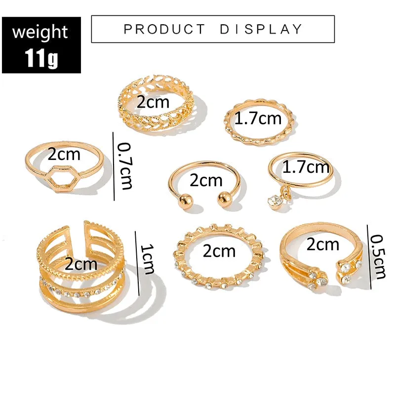 8pcs/sets Rings Sets