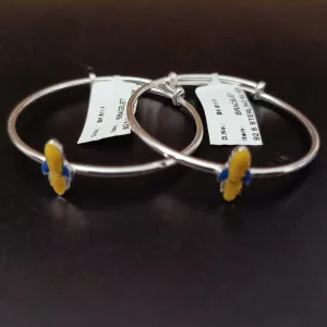 925 Silver Designer Unisex Baby Bangle Set (Design 152)