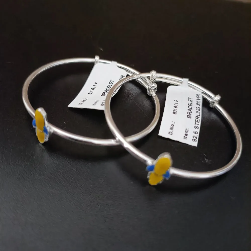 925 Silver Designer Unisex Baby Bangle Set (Design 152)