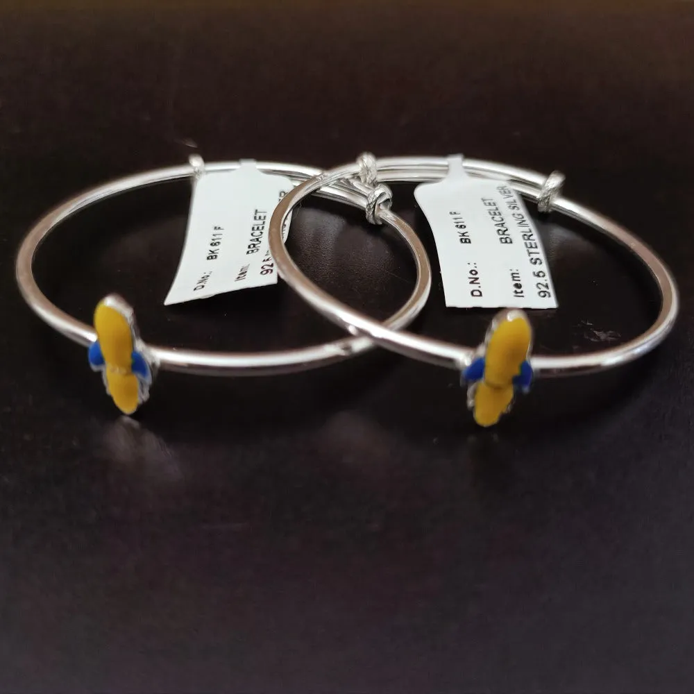 925 Silver Designer Unisex Baby Bangle Set (Design 152)