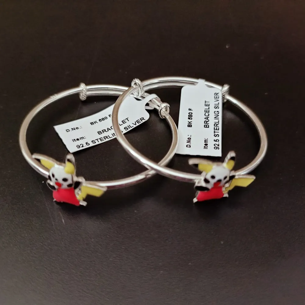 925 Silver Designer Unisex Baby Bangle Set (Design 154)