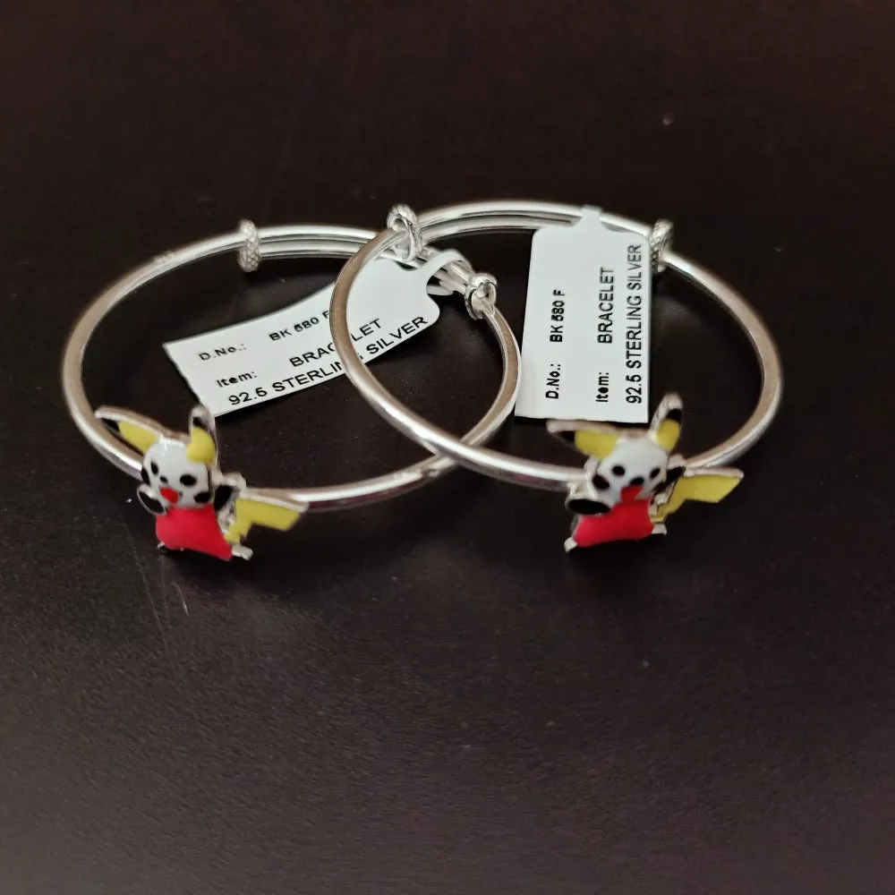 925 Silver Designer Unisex Baby Bangle Set (Design 154)