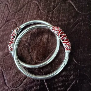 925 Silver Designer Unisex Openable Baby Bangle Set (Design 134)