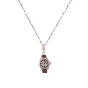 925 Sterling Silver Time's On Pendant