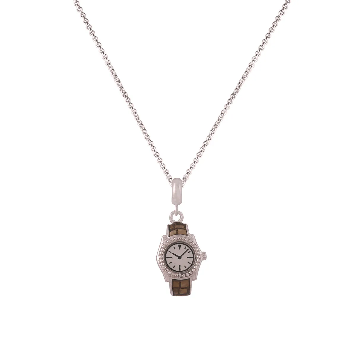 925 Sterling Silver Time's On Pendant