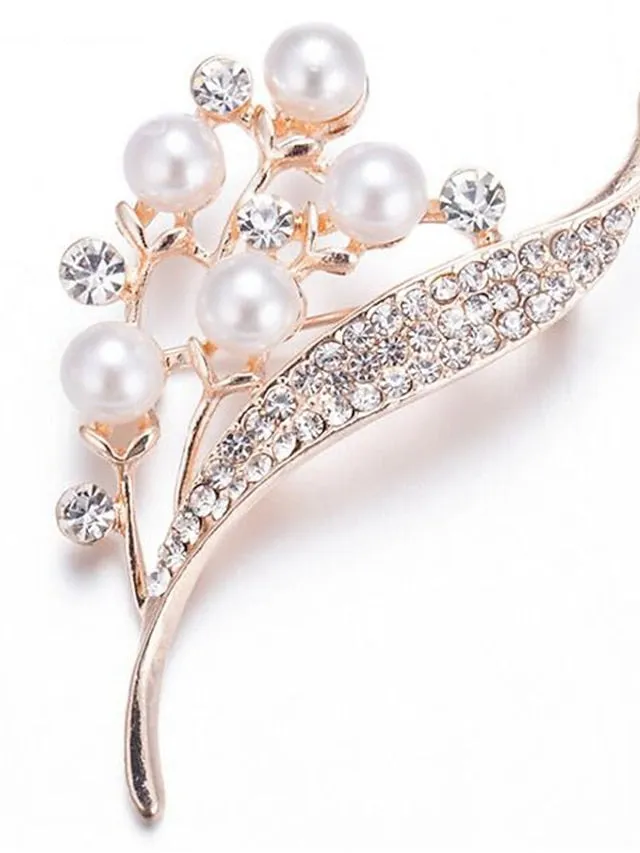 AAA Cubic Zirconia Brooches Stylish Brooch Jewelry Gold For Formal Daily for Women