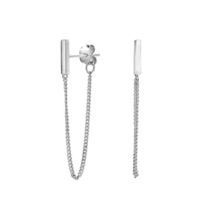 Achara Bar and Chain Drop Earrings