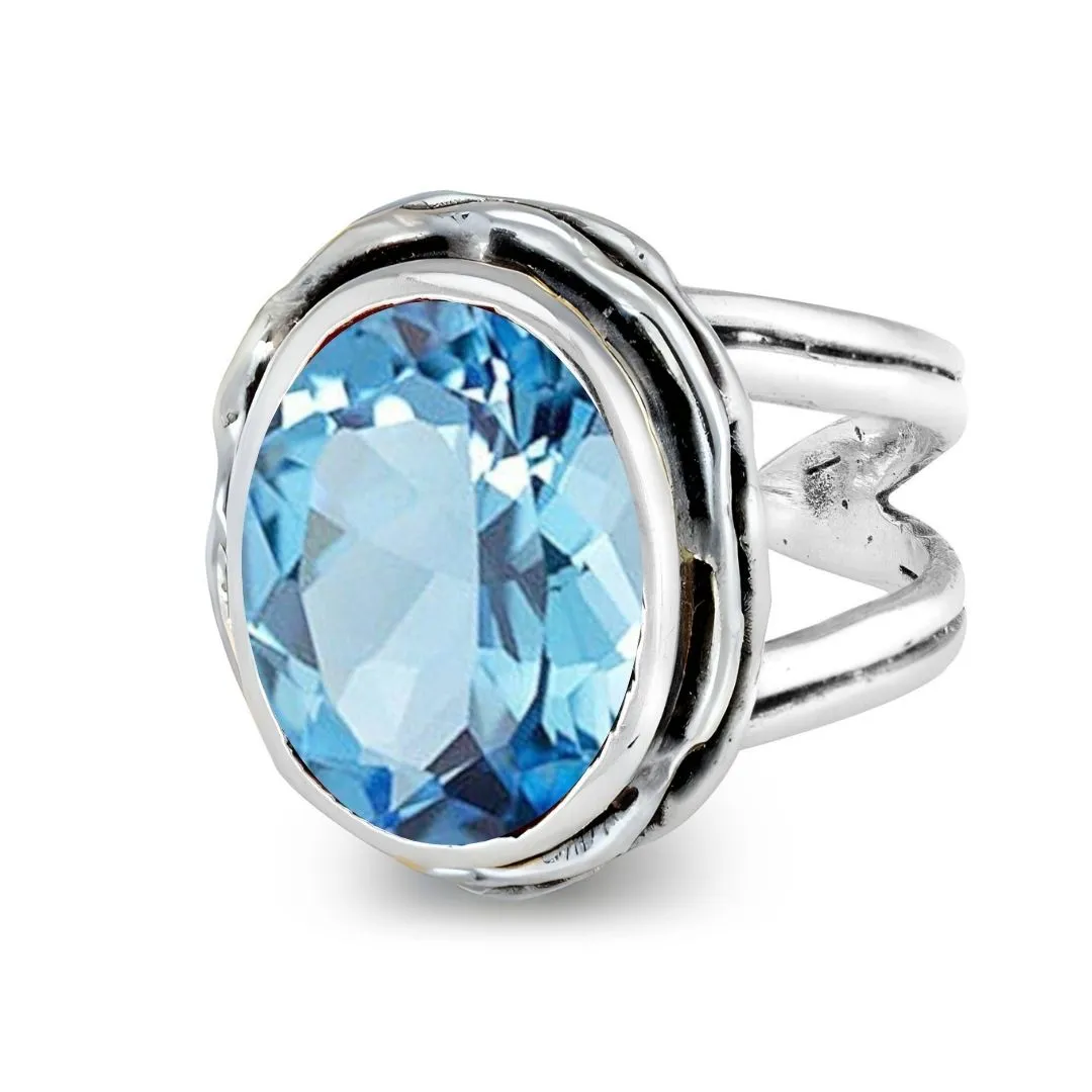 Adjustable Magnolia Ring in silver gold & various gemstones