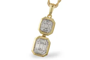 Allison Kaufman Double Baguette Cluster Necklace