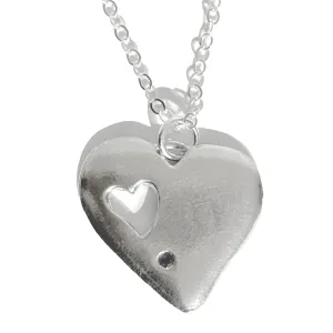 Amethyst heart pendant