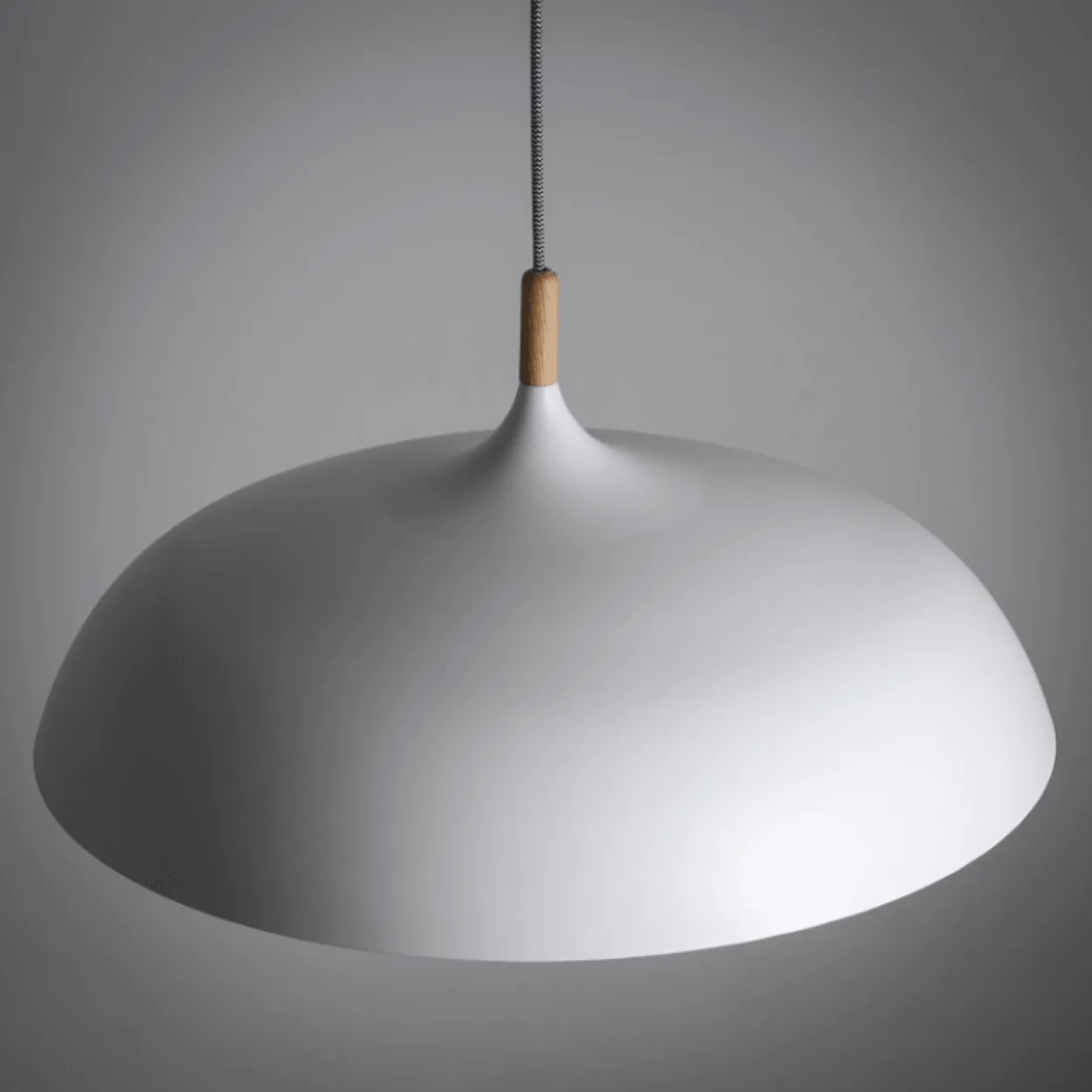 ANKUR NORDIC WIDE METAL AND NATURAL WOOD PENDANT LIGHT