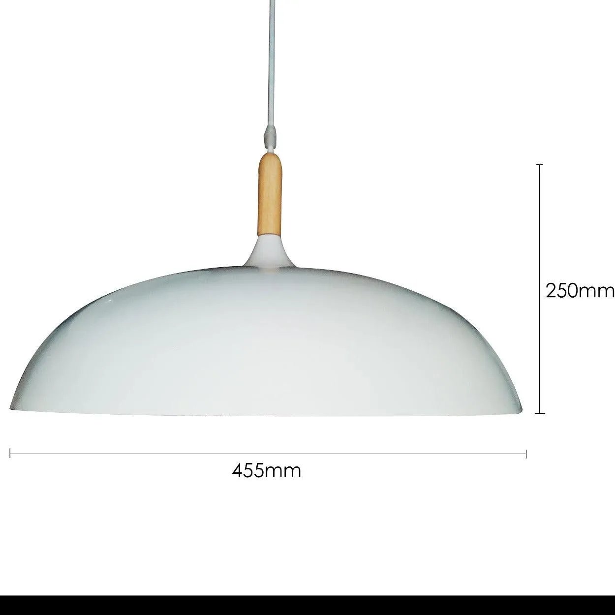 ANKUR NORDIC WIDE METAL AND NATURAL WOOD PENDANT LIGHT