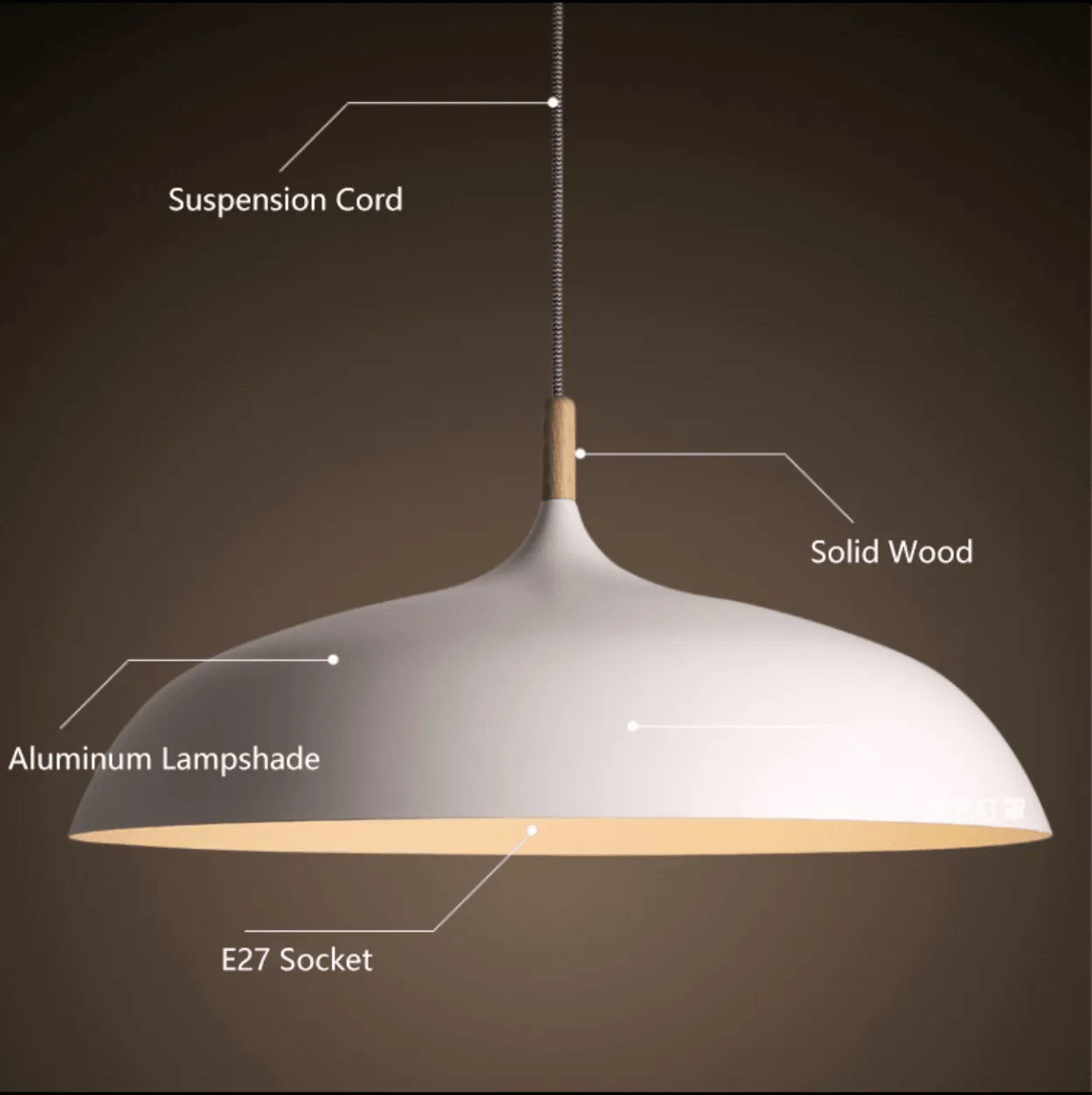ANKUR NORDIC WIDE METAL AND NATURAL WOOD PENDANT LIGHT