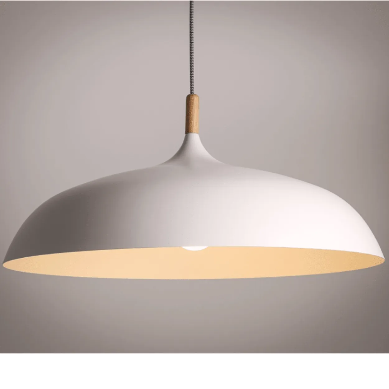ANKUR NORDIC WIDE METAL AND NATURAL WOOD PENDANT LIGHT