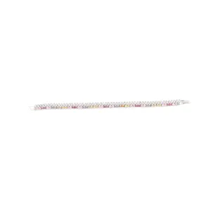 Asfour Tennis Bracelet In 925 Sterling Silver Stone Zircon Pear And Baguette