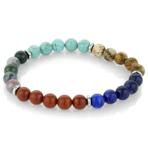 Assorted Gemstone Bead Bracelet | Italgem Steel