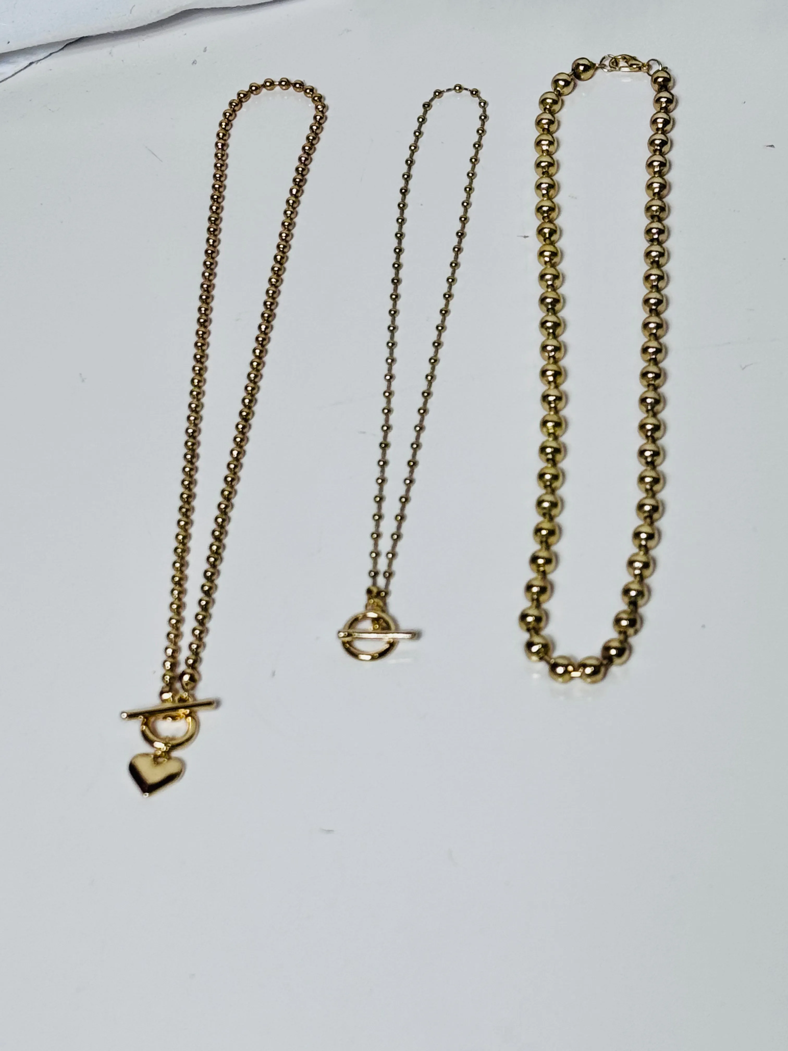 Asst Gold Bead Necklaces