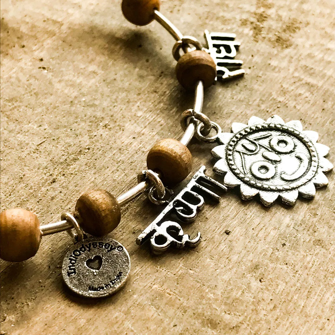 Bangle Bracelet RadhaKrishna Jagannath Adjustable Sterling Silver