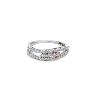 Beautiful Two Tier Diamond   18k Gold Ring