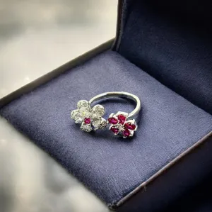 Blossom Duo Adjustable Ring 🌸🌼