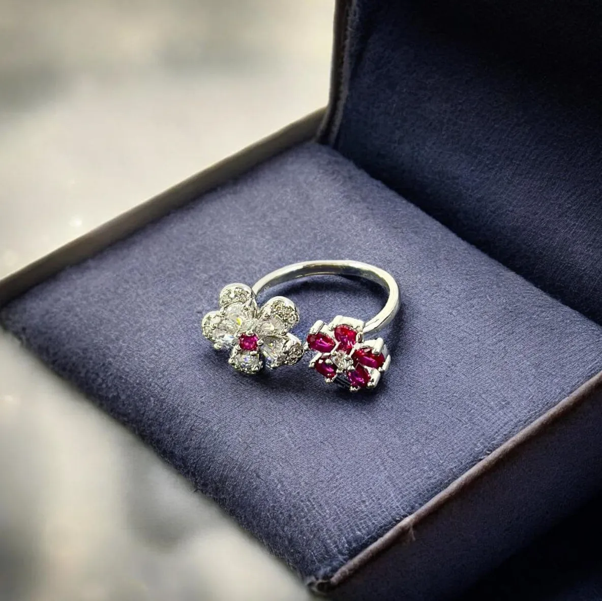Blossom Duo Adjustable Ring 🌸🌼