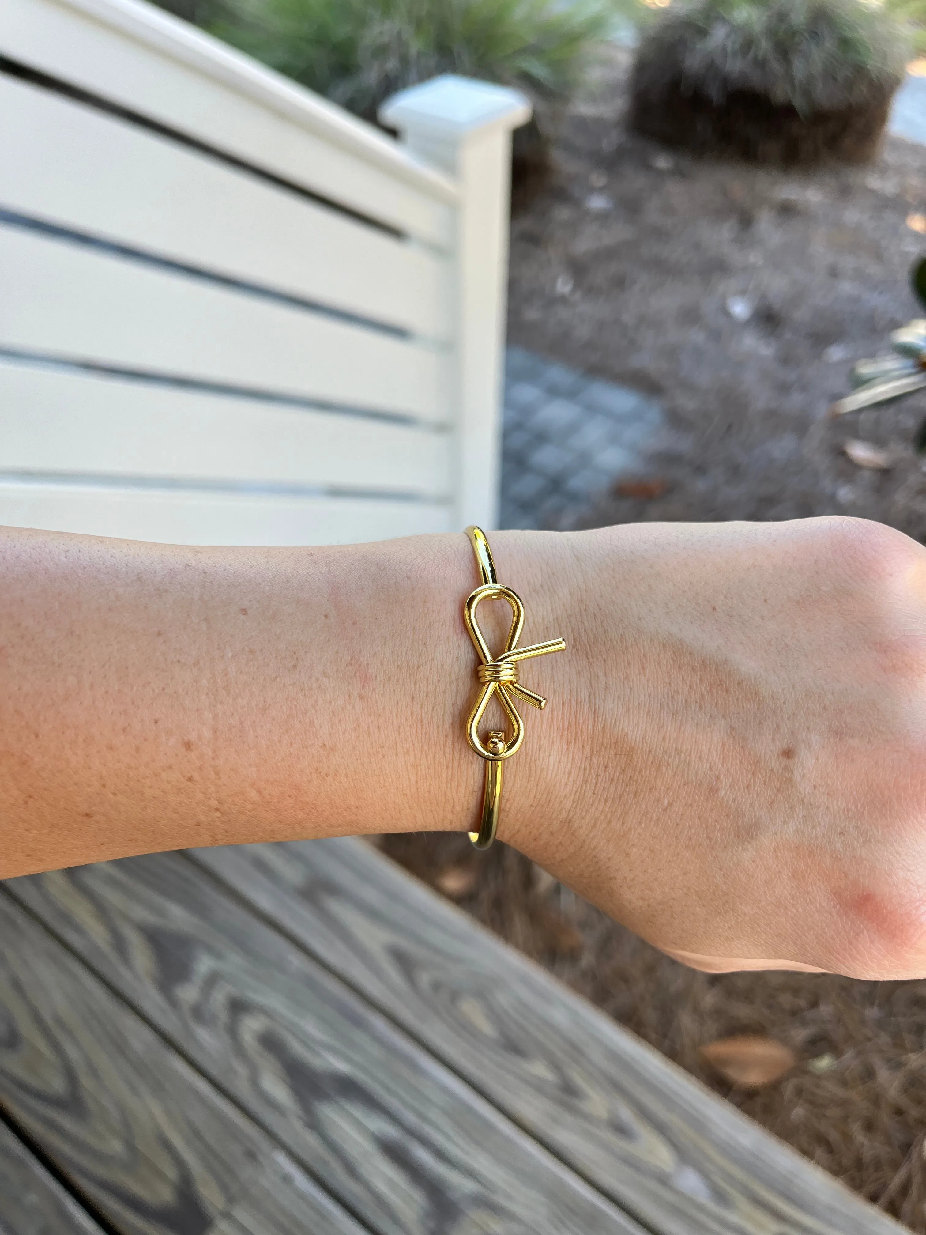 Bow Bangle Bracelet by Lauren Kenzie
